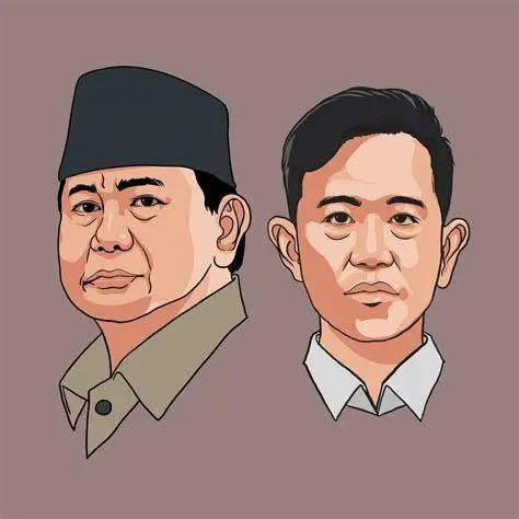 Desain Kreatif Prabowo Gibran Ilustrasi kreatif Prabowo dan Gibran untuk wallpaper ponsel