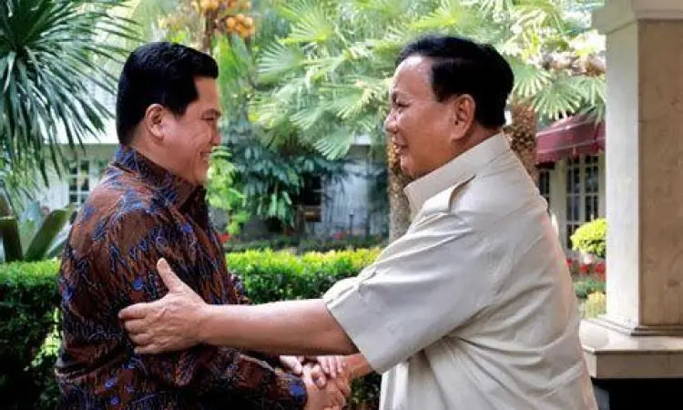 Prabowo Subianto dan Erick Thohir mengunjungi proyek strategis nasional