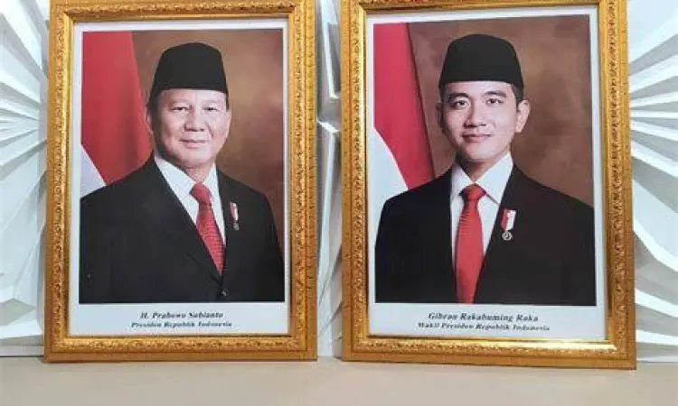Contoh bingkai foto resmi presiden dan wakil presiden