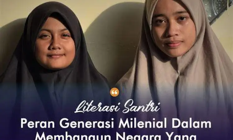 Kumpulan santri muda yang berdiskusi tentang masa depan bangsa