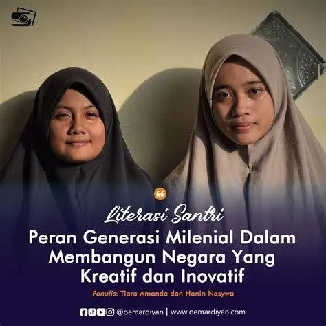 Santri Milenial Kumpulan santri muda yang berdiskusi tentang masa depan bangsa