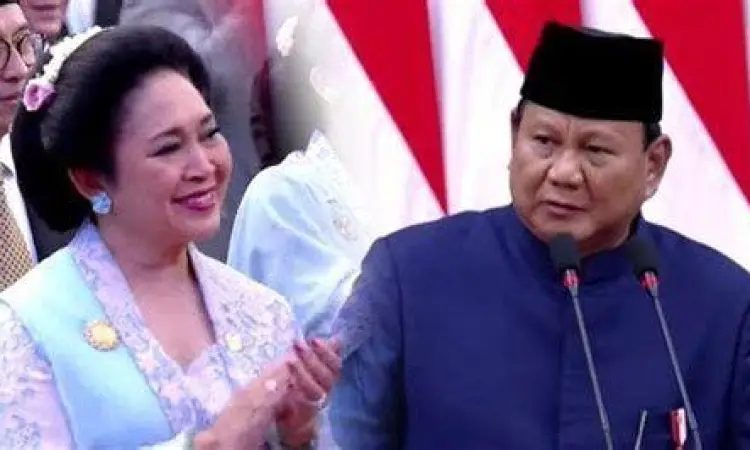 Titiek Soeharto memberikan dukungan di kampanye Prabowo Subianto