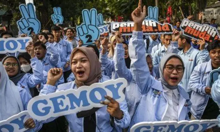 Ilustrasi kampanye digital yang digerakkan oleh tim sukses