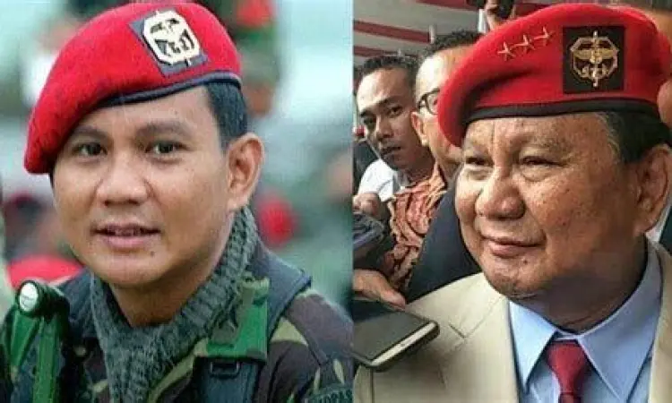 Prabowo Subianto sebagai Danjen Kopassus memimpin pasukan