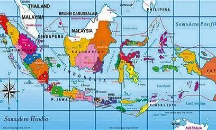 Peta posisi strategis Indonesia di kawasan Indo-Pasifik