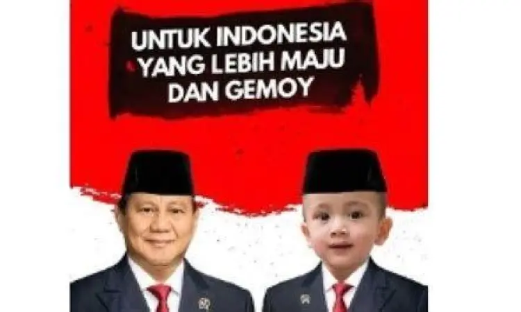 Meme Prabowo Gemoy dan Jokowi